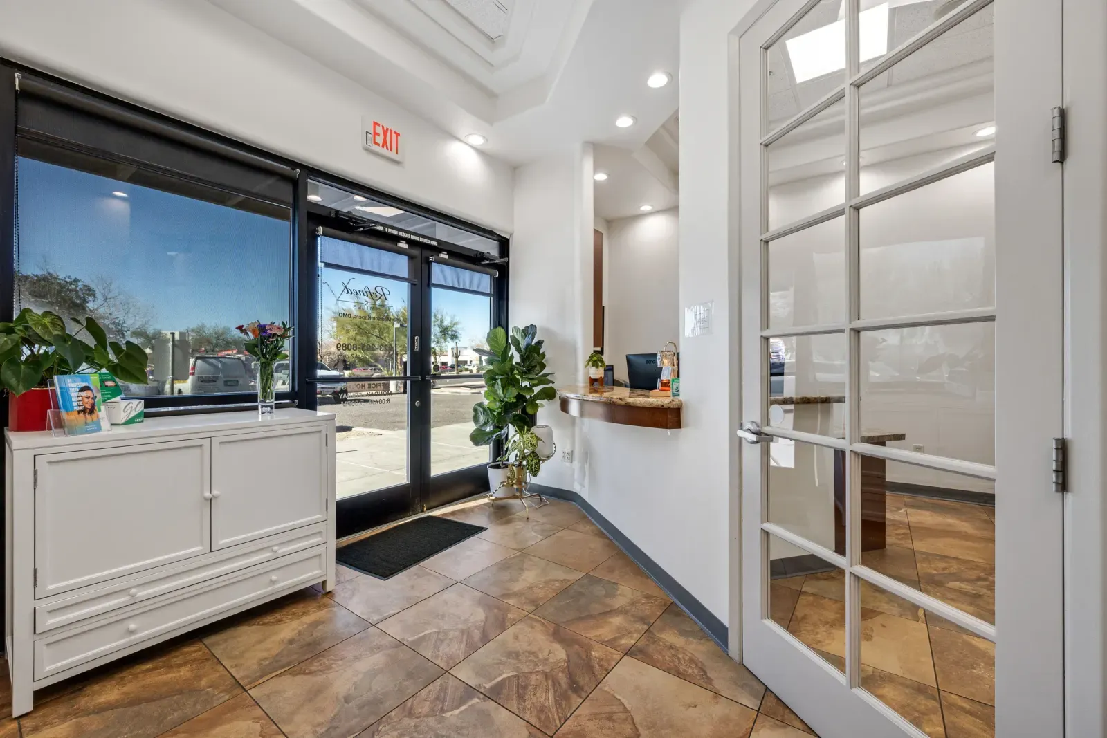 Refined Smiles office interior with a quiet left-side composition